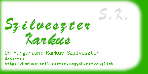 szilveszter karkus business card